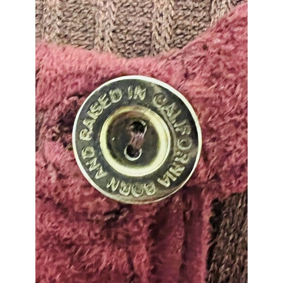 Laila Jayde Women Blue Long Sleeve Henley Small Maroon 3 button - Picture 4 of 5